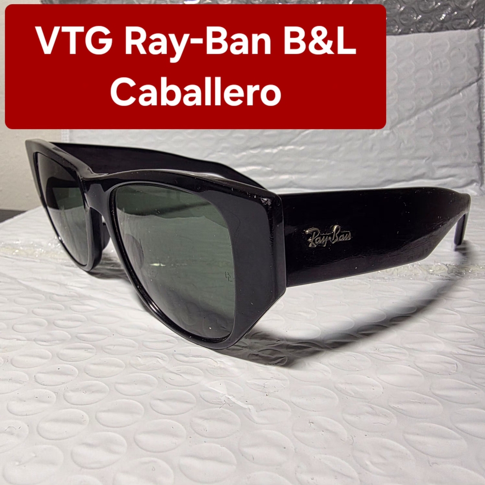 Vtg Ray-Ban Sunglasses B&L Caballero Black  sunglasses